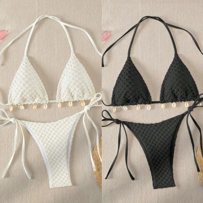 Special Fabric Split Swimsuit Swimwear Women'S Outer Single Sexy